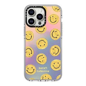 Smile Face Girl Laser Hologram Case for iPhone 15 Pro Max